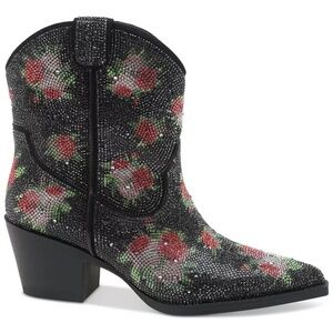 NEW Macy's Wild Pair Lacey Floral Bling Booties  , Size 7 & 10